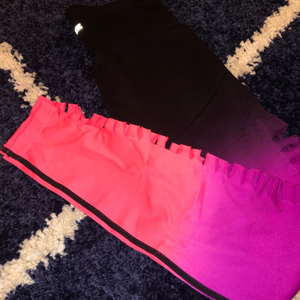 Ombré high waisted PINK leggings
